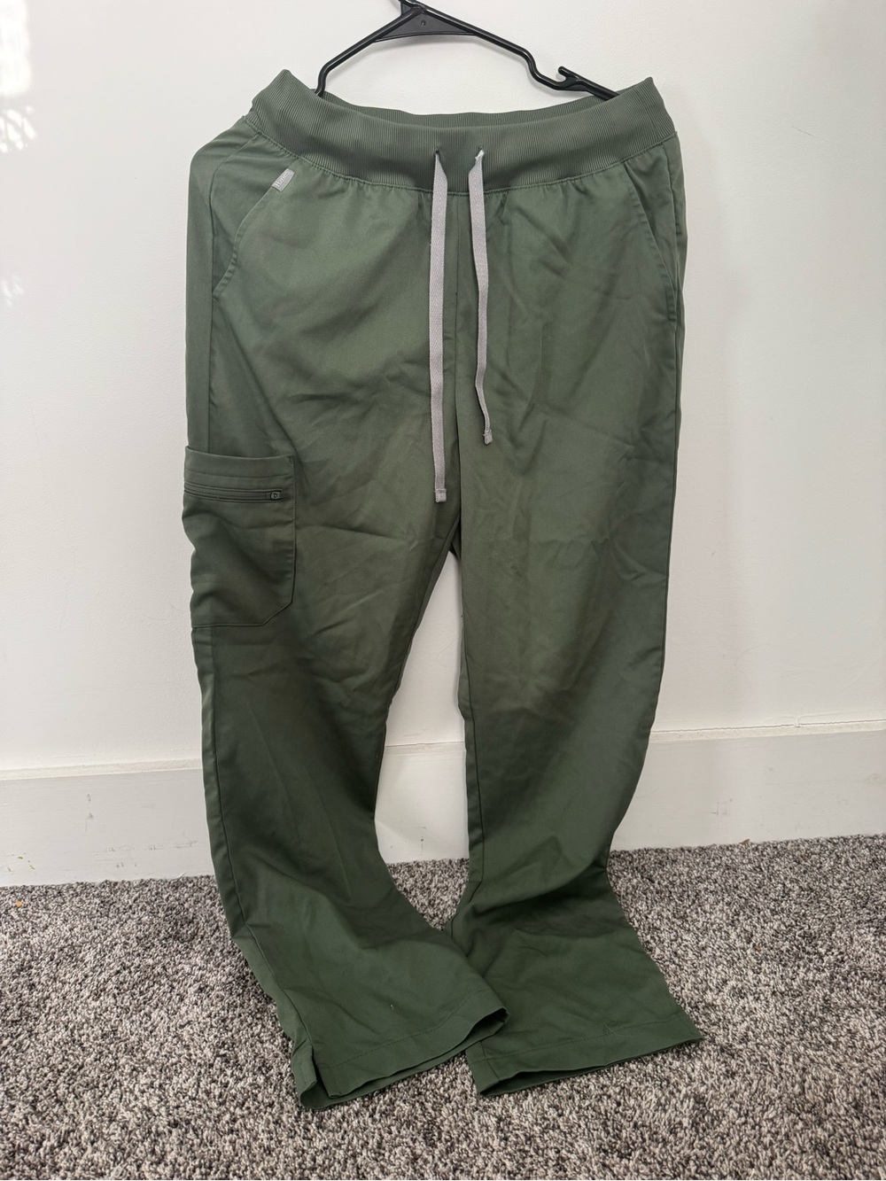 Women’s Olive Green Drawstring Scrub Pants